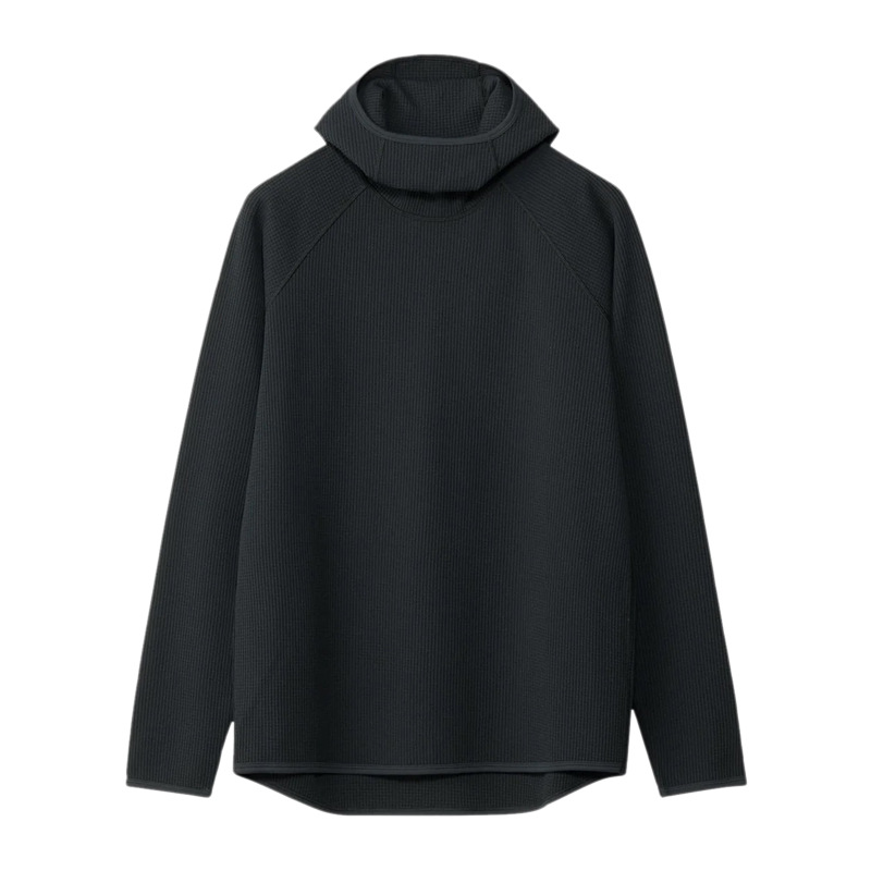Men's Outdoor Solid Color Simple Casual Loose Hooded Long Sleeve T-Shirt